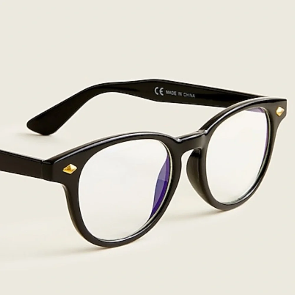 J crew Round blue-light glasses with case
Item AH933 Black onyx readers - Picture 1 of 5